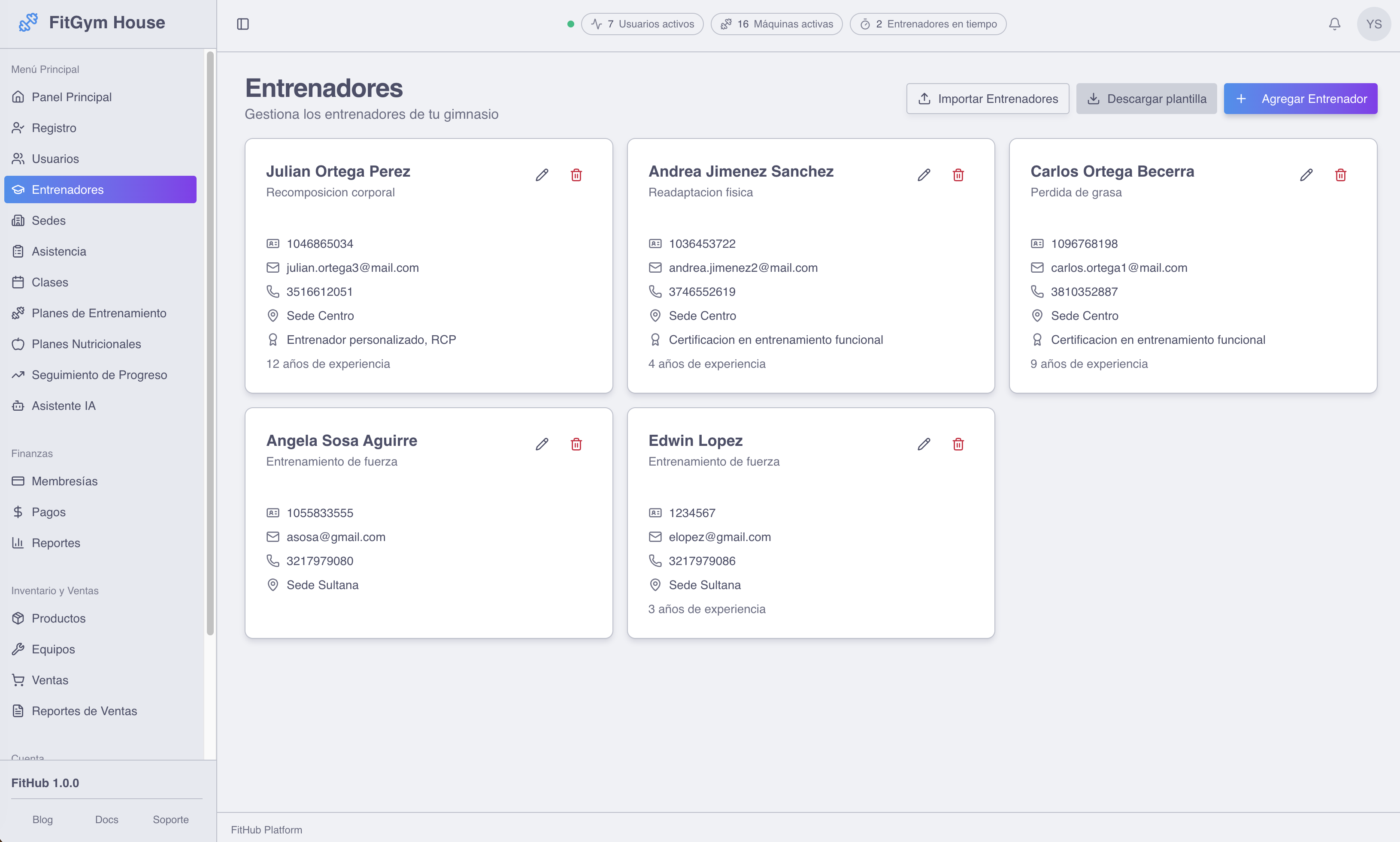 Pantallazo de dashboard 3